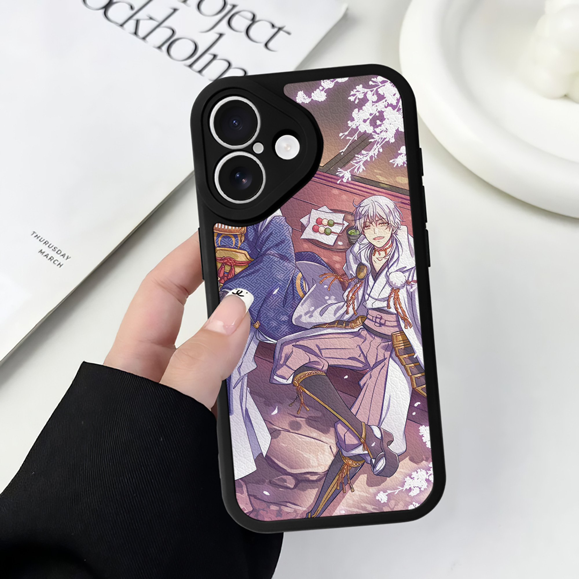 （画像用） 刀剣乱舞 Touken Ranbu 【iPhone 16シリーズ対応】シリコンスマホケース（レザー調） 材質：シリコン